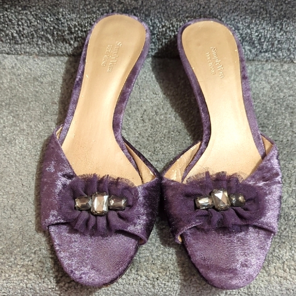 Women's Low-Heel Slip-On Shoes, Simply Vera, Velvety Plum, Size 9